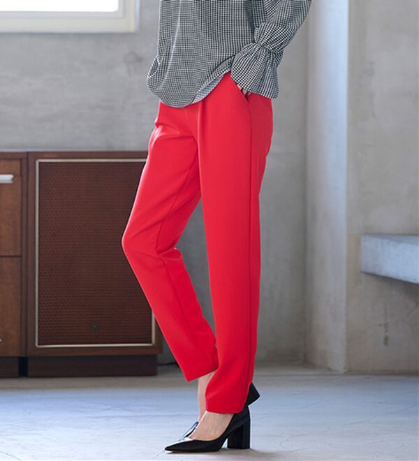 RANAN（ラナン）の「あったか！裏起毛美脚シルエットタックパンツ（フルレングスパンツ）」｜詳細画像