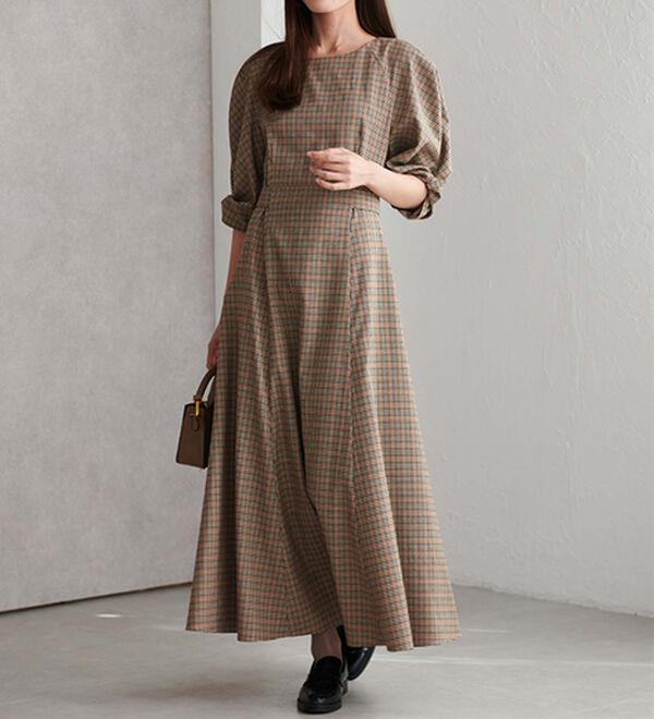 RANAN（ラナン）の「パフスリーブチェック柄ワンピ（その他ワンピース）」｜詳細画像