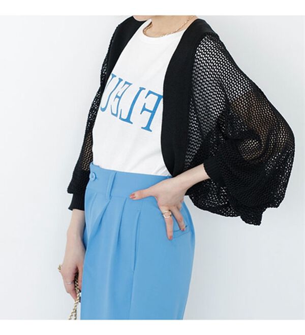 GeeRA（ジーラ）の「バックオープンサマーメッシュボレロ（その他カーディガン）」｜詳細画像