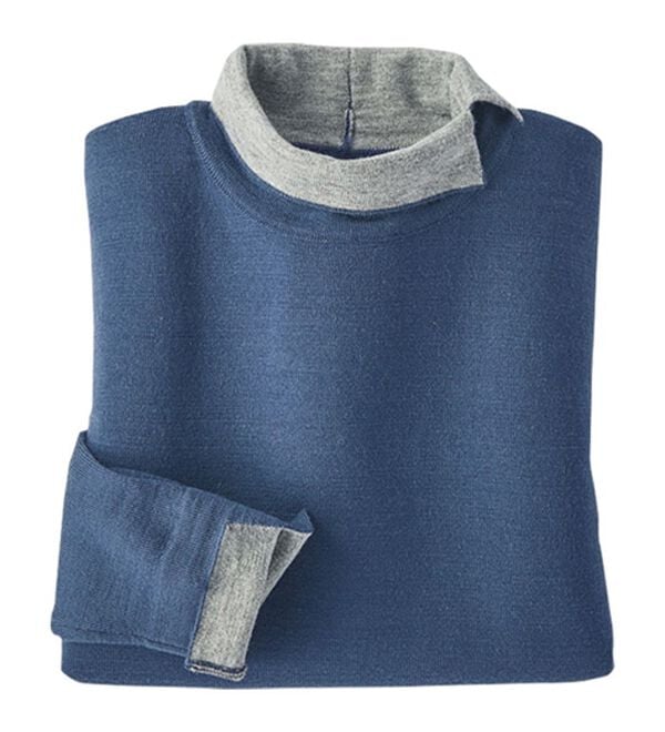 BELLUNA（ベルーナ）の「メリノウール１００％配色プルオーバー（ニット・セーター）」｜詳細画像