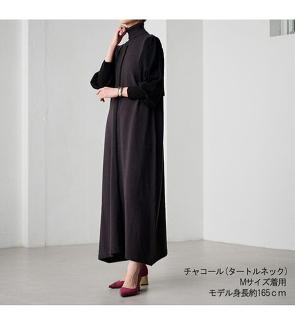 RANAN（ラナン）の「ボリューム袖アウトシームニットワンピース（ニットワンピース）」｜詳細画像