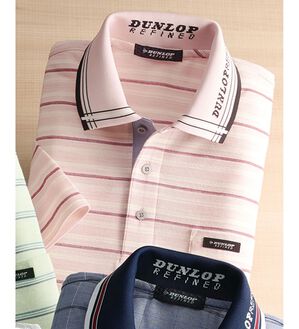 「＜ダンロップ・リファインド＞ＩＺＵＭＯ　ＢＲＡＮＤ　５分袖ポロシャツ（メンズポロシャツ）」｜ピンク