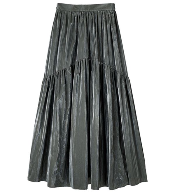 RANAN（ラナン）の「メタリックラウンドティアードスカート（ロングスカート）」｜詳細画像