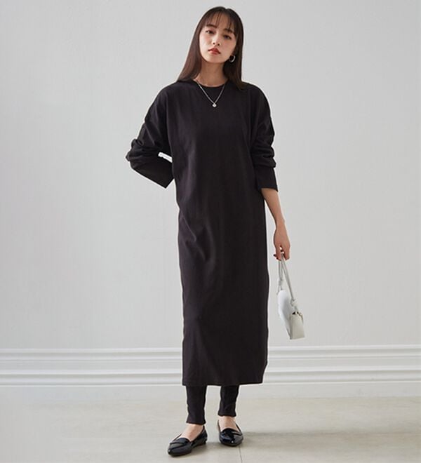 RANAN（ラナン）の「【レギンス付】＜ＢＣ＞綿１００％オーバーシルエットワンピース（その他ワンピース）」｜詳細画像