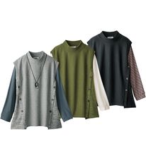 ルフラン（ルフラン）の「【６点セット】重ねて即着映え！ベスト＆トップス６点セット（アンサンブル）」