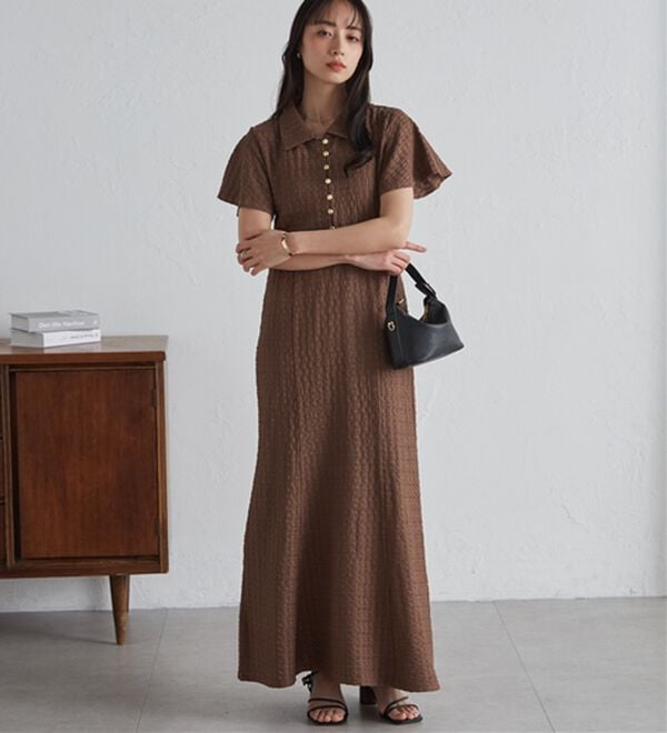 RANAN（ラナン）の「フレアスリーブマーメードポロワンピ（その他ワンピース）」｜詳細画像