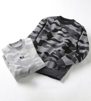 「＜ザ　ショップ　ティーケー＞軽量ストレッチカモフラ柄セーター（メンズニット・セーター）」｜詳細画像