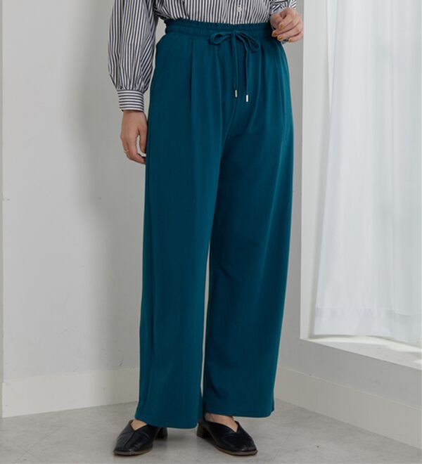 BELLUNA（ベルーナ）の「着心地楽々！綿１００％イージーパンツ（ワイドパンツ・ガウチョ）」｜詳細画像