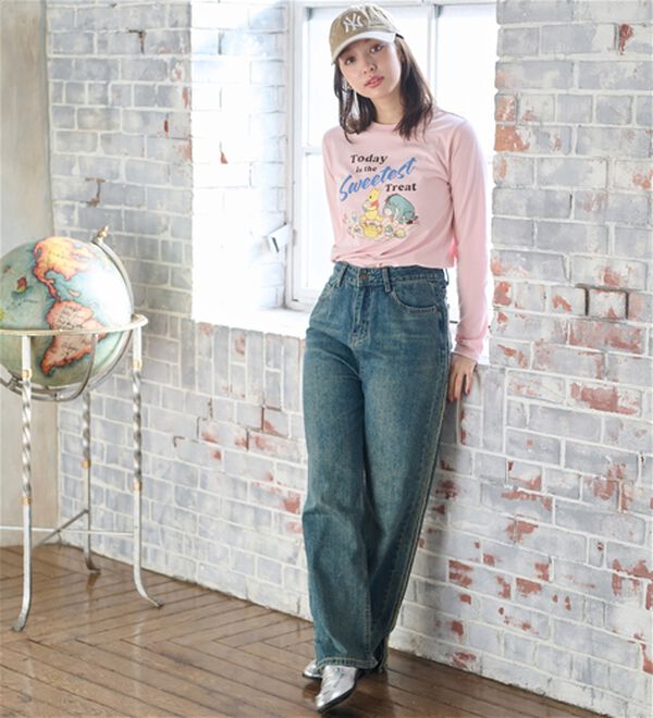 BELLUNA（ベルーナ）の「＜Ｄｉｓｎｅｙ>【プー】発砲プリント長袖Tシャツ（カットソー）」｜詳細画像