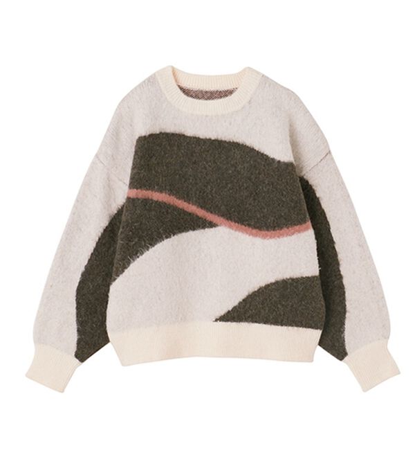 ニュアンス柄ジャカードニット - ベルーナ【公式】