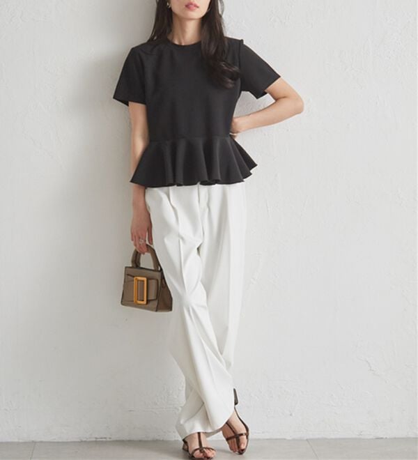 RANAN（ラナン）の「イレヘムペプラムTシャツ（カットソー）」｜詳細画像