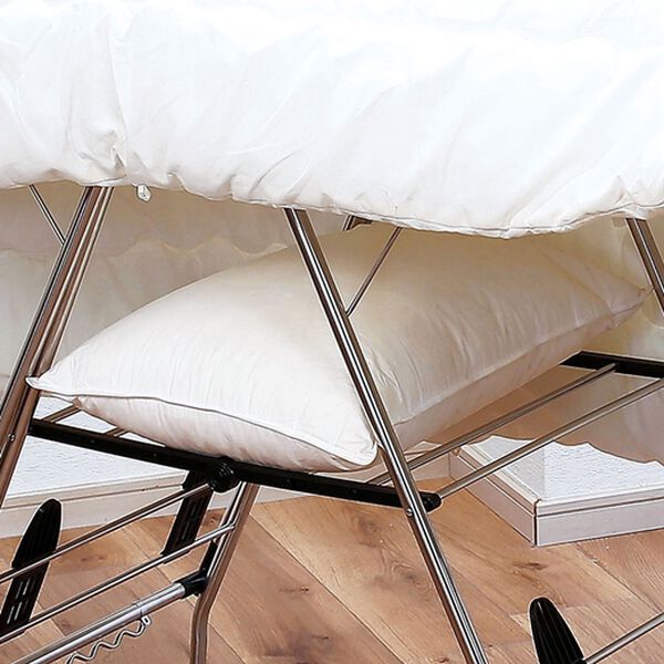 「布団も干せる！変幻自在な折りたたみ物干しラック（ランドリーラック・収納）」｜詳細画像