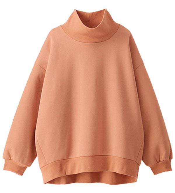 BELLUNA（ベルーナ）の「裏起毛リブ切替ゆったりハイネックプルオーバー（カットソー）」｜詳細画像