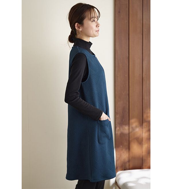 BELLUNA（ベルーナ）の「【２枚組】ジップデザインジャカードジャンパースカート（ジャンパースカート）」｜詳細画像