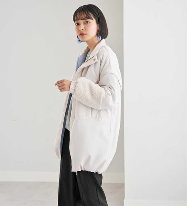 BELLUNA（ベルーナ）の「ベストにもなる！はっ水ヤク混中わたビッグコート（ハーフコート）」｜詳細画像