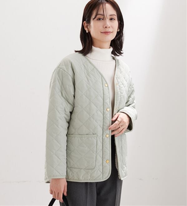 BELLUNA（ベルーナ）の「パイピング使い裏ボアキルトコート（ハーフコート）」｜詳細画像