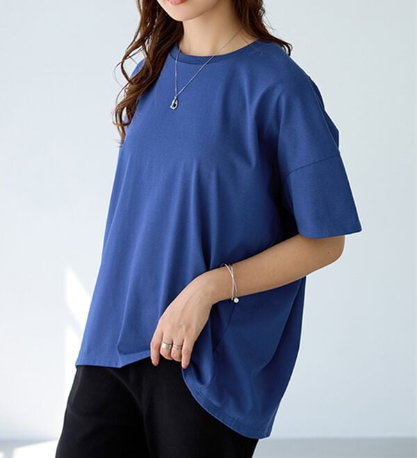 BELLUNA（ベルーナ）の「シュッと体型カバー！コクーンTシャツ（カットソー）」｜詳細画像