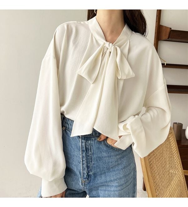 GeeRA（ジーラ）の「前後２ｗａｙボウタイブラウス（ブラウス）」｜詳細画像