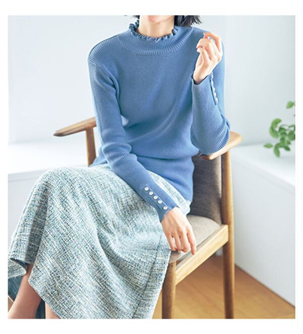 VINNO（ヴィノ）の「カシミヤ入リブタートルニット（ニット・セーター）」｜詳細画像