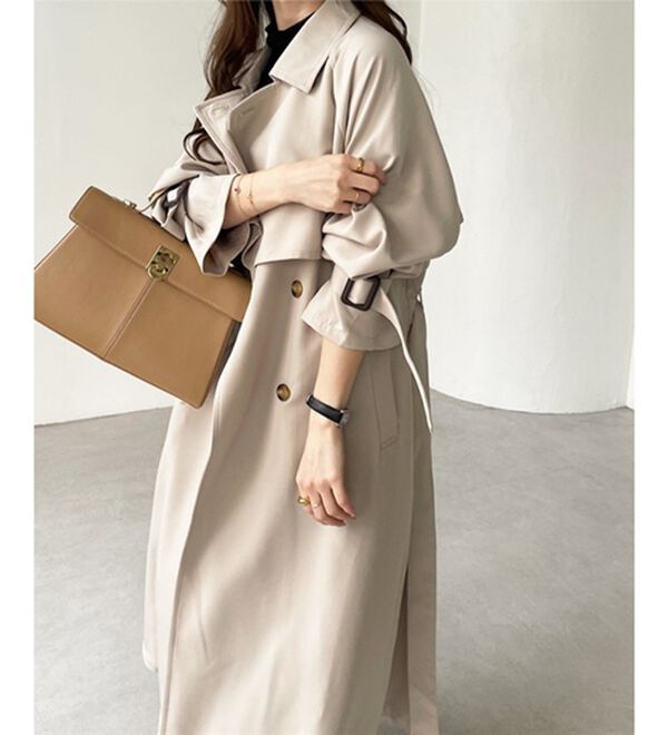 GeeRA（ジーラ）の「『ドラマ着用商品』上品オーバーサイズトレンチコート（ロングコート）」｜詳細画像