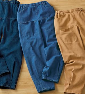 BELLUNA（ベルーナ）の「ポケットデザインコロンデニムパンツ（フルレングスパンツ）」｜ブルー