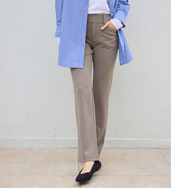 BELLUNA（ベルーナ）の「【裏起毛有無】ジャストフィットらくらくパンツ（フルレングスパンツ）」｜詳細画像