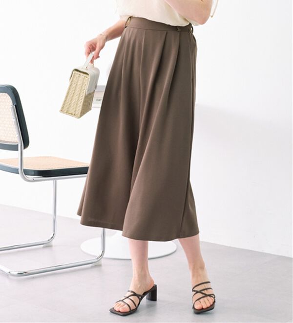 alotta（アロッタ）の「【４つの機能付】ひんやりドレープパンツ（ワイドパンツ・ガウチョ）」｜詳細画像