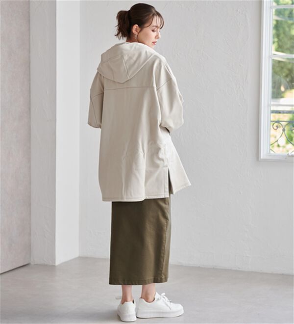 RANAN（ラナン）の「＜ｐｕｍａ＞ワンライン　フリースフーディ（ハーフコート）」｜詳細画像