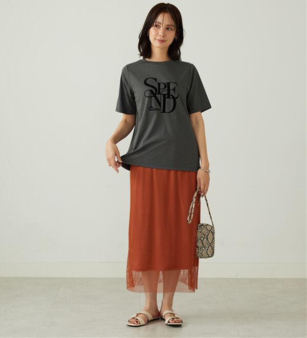 BELLUNA（ベルーナ）の「フロッキープリントロゴプルオーバー（カットソー）」｜詳細画像