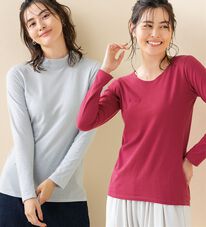 LAVIENNE（ラヴィエンヌ）の「【選べる襟！】綿１００％吸湿発熱あったかインナー（肌着・インナーウェア）」