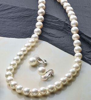 BELLUNA（ベルーナ）の「【２点セット】＜桂由美　監修＞着脱簡単シェルパール２点セット（ネックレス・ペンダント）」｜詳細画像