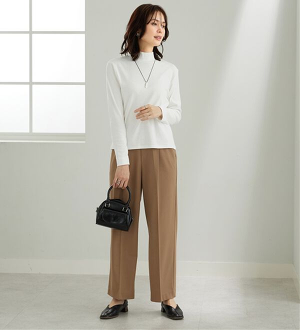 「シンプルデザイン！ハイネックプルオーバー（カットソー）」｜詳細画像