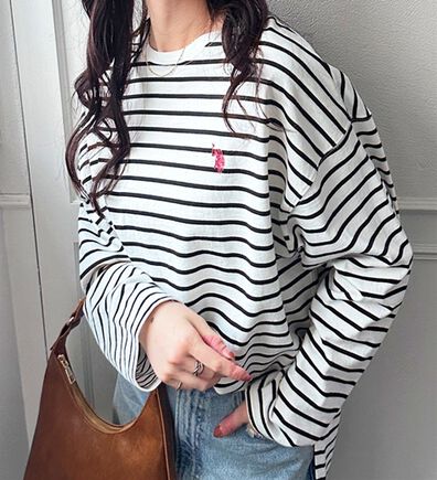 GeeRA（ジーラ）の「【Ｕ．Ｓ．ＰＯＬＯ ＡＳＳＮ】オーバーサイズ刺しゅうロンＴ（カットソー）」