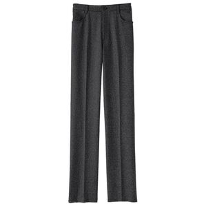 BELLUNA（ベルーナ）の「蓄熱保温ウール調千鳥柄パンツ（フルレングスパンツ）」｜ブラック系