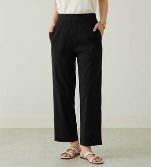 BELLUNA（ベルーナ）の「のびのびストレッチ美脚ストレートパンツ（ワイドパンツ・ガウチョ）」｜黒