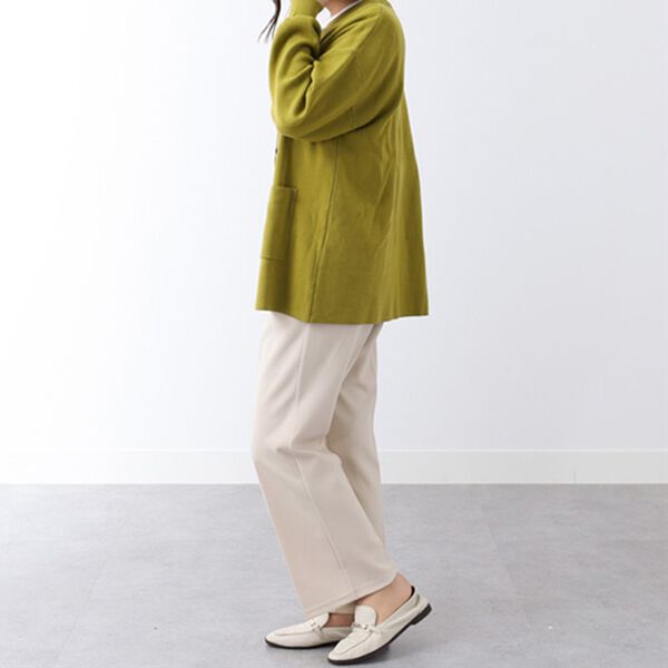 BELLUNA（ベルーナ）の「もっちり素材ノーカラーカーディガン（ニットカーディガン）」｜詳細画像