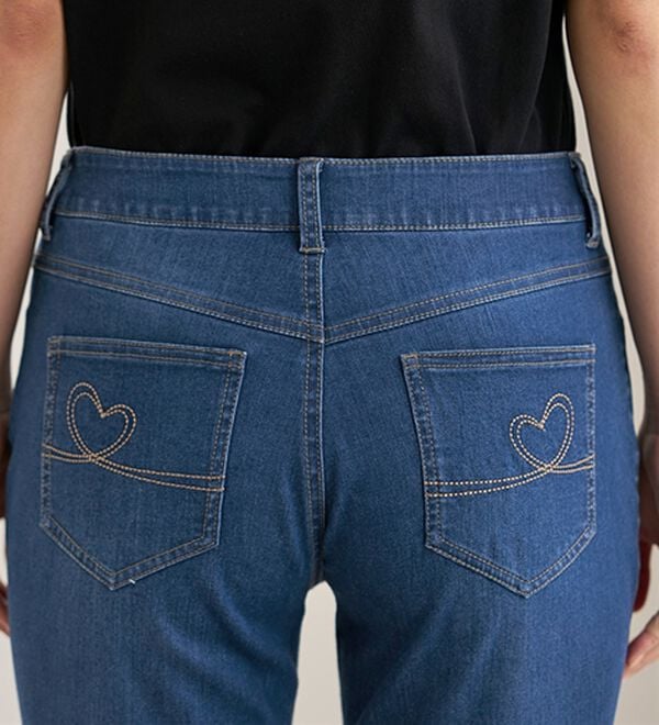 BELLUNA（ベルーナ）の「ヒンヤリ冷感！ライトオンスジーンズ（フルレングスパンツ）」｜詳細画像