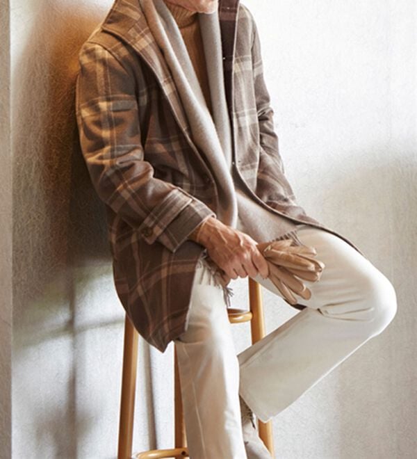 「ビッグチェックメルトンコート（メンズコート）」｜詳細画像