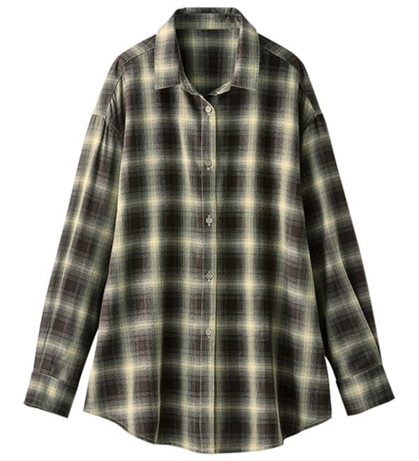 BELLUNA（ベルーナ）の「ゆったり快適チェック柄シャツチュニック（チュニック）」｜詳細画像