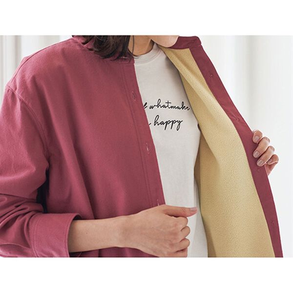 BELLUNA（ベルーナ）の「こっそりあったか！裏フリースシャツチュニック（シャツ）」｜詳細画像