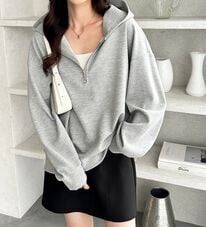 GeeRA（ジーラ）の「ハーフジップワッフルパーカー（パーカー）」