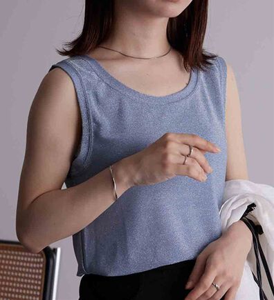 RANAN（ラナン）の「ひんやり！ラメタンクトップ（タンクトップ・キャミソール）」