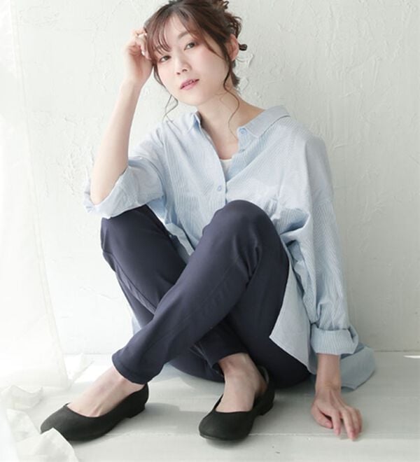 A HAPPY MARILYN（アハッピーマリリン）の「【Ｍ～８Ｌ】【選べる丈】のび～る ストレッチ ツイル 魔法の 美脚レギンスパンツ（スリム・スキニーパンツ）」｜詳細画像