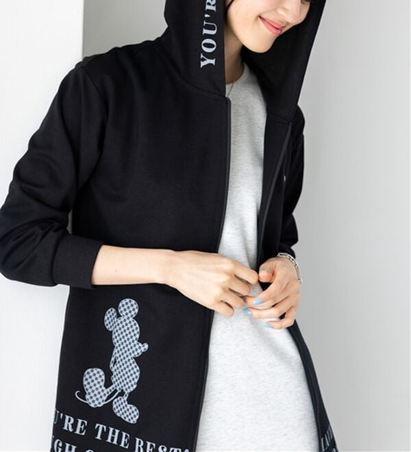 BELLUNA（ベルーナ）の「＜Ｄｉｓｎｅｙ＞【ミッキー】ロゴプリント裏メッシュパーカー（パーカー）」｜詳細画像