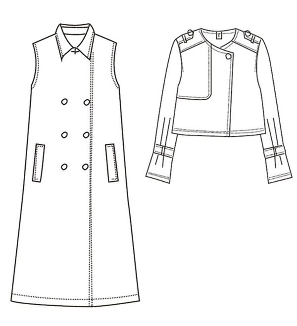 VINNO（ヴィノ）の「３ＷＡＹはっ水トレンチコート（ロングコート）」｜詳細画像