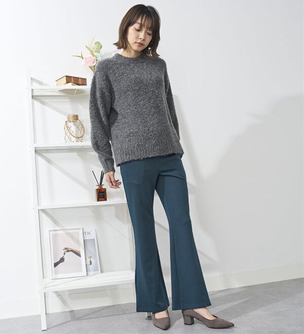 BELLUNA（ベルーナ）の「【裏起毛有無】ジャストフィットらくらくパンツ（フルレングスパンツ）」｜詳細画像