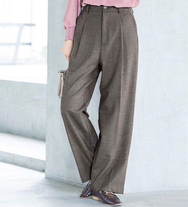 RANAN（ラナン）の「静電気防止・抗菌防臭！キレイ見えにこだわったワイドパンツ（フルレングスパンツ）」｜詳細画像