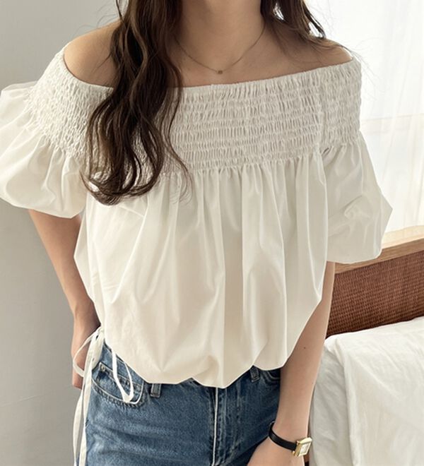 GeeRA（ジーラ）の「ドロストオフショルブラウス（ブラウス）」｜詳細画像