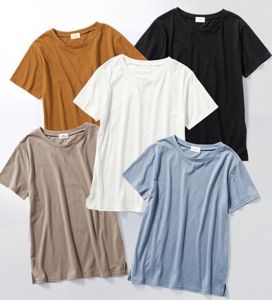 Viola e Viola（ヴィオラ エ ヴィオラ）の「【５つの機能付】毎日着たい！クルーネックＴシャツ（Tシャツ）」