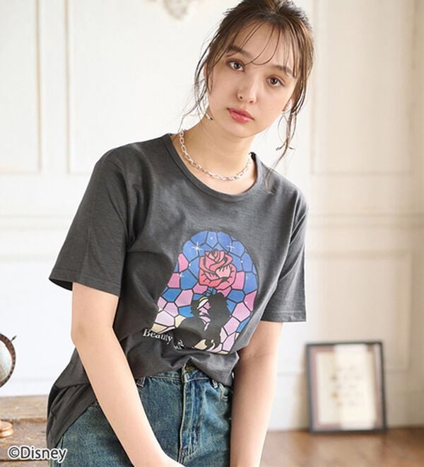 「＜Ｄｉｓｎｅｙ＞キャラクタープリントヴィンテージ風Ｔシャツ（チュニック）」｜詳細画像